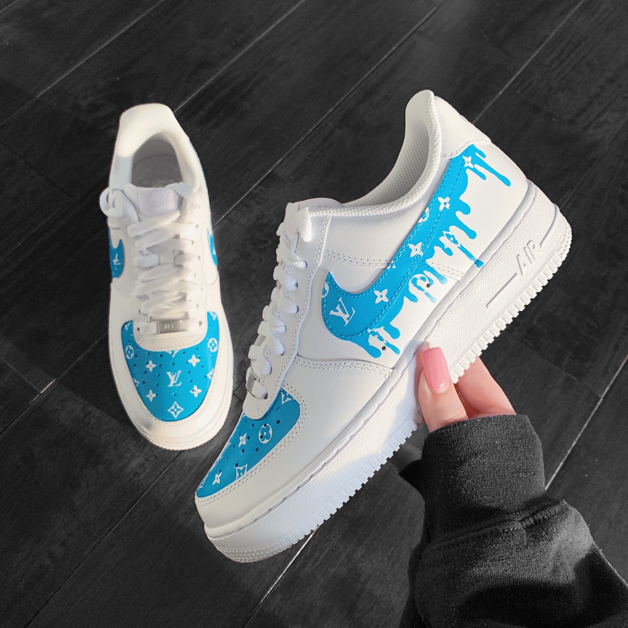 Custom lv drip air force 1, Available in many sizes